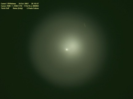 Esplosione sulla cometa 17P/Holmes del 2007