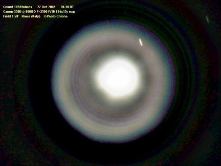 Esplosione sulla cometa 17P/Holmes del 2007