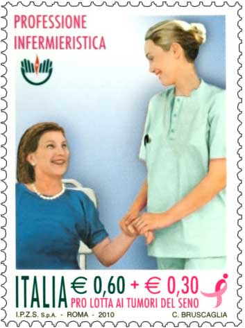 Un francobollo per una professione e per la lotta al cancro al seno