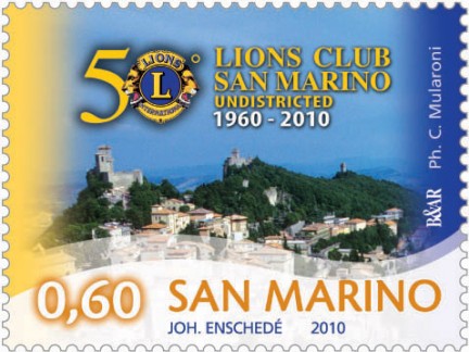I francobolli del cinquantenario del Lions Club