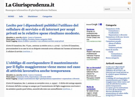 La Giurisprudenza.it rassegna telematica di giurisprudenza italiana