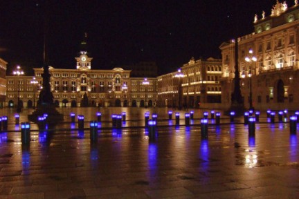 Trieste-piazza UnitÃ  di notte