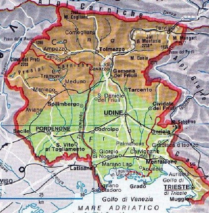 Mappe del Friuli Venezia Giulia