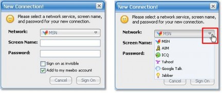 Chat e messaggi online con Meebo
