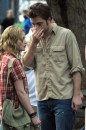 Rob Pattinson sul set di Remember me a NY