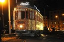 i tram di Natale in giro per le vie di Roma