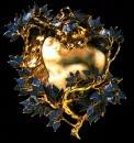 R Lalique - Amanti - Smalto oro e avorio - 1902-3