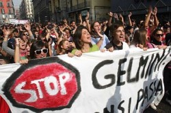 Proteste contro il Ministro Gelmini