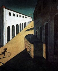 Melancholy And Mystery di una strada di Giorgio De Chirico-1914