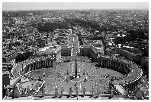 Uno sguardo dall'alto alla Piazza della CittÃ  del Vaticano