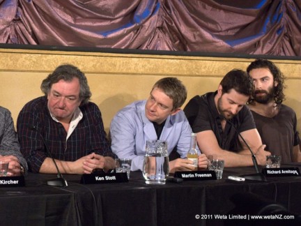 Ken Stott (Balin), Martin Freeman (Bilbo), Aidan Turner (Kili)