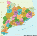 Catalogna mappa plitica