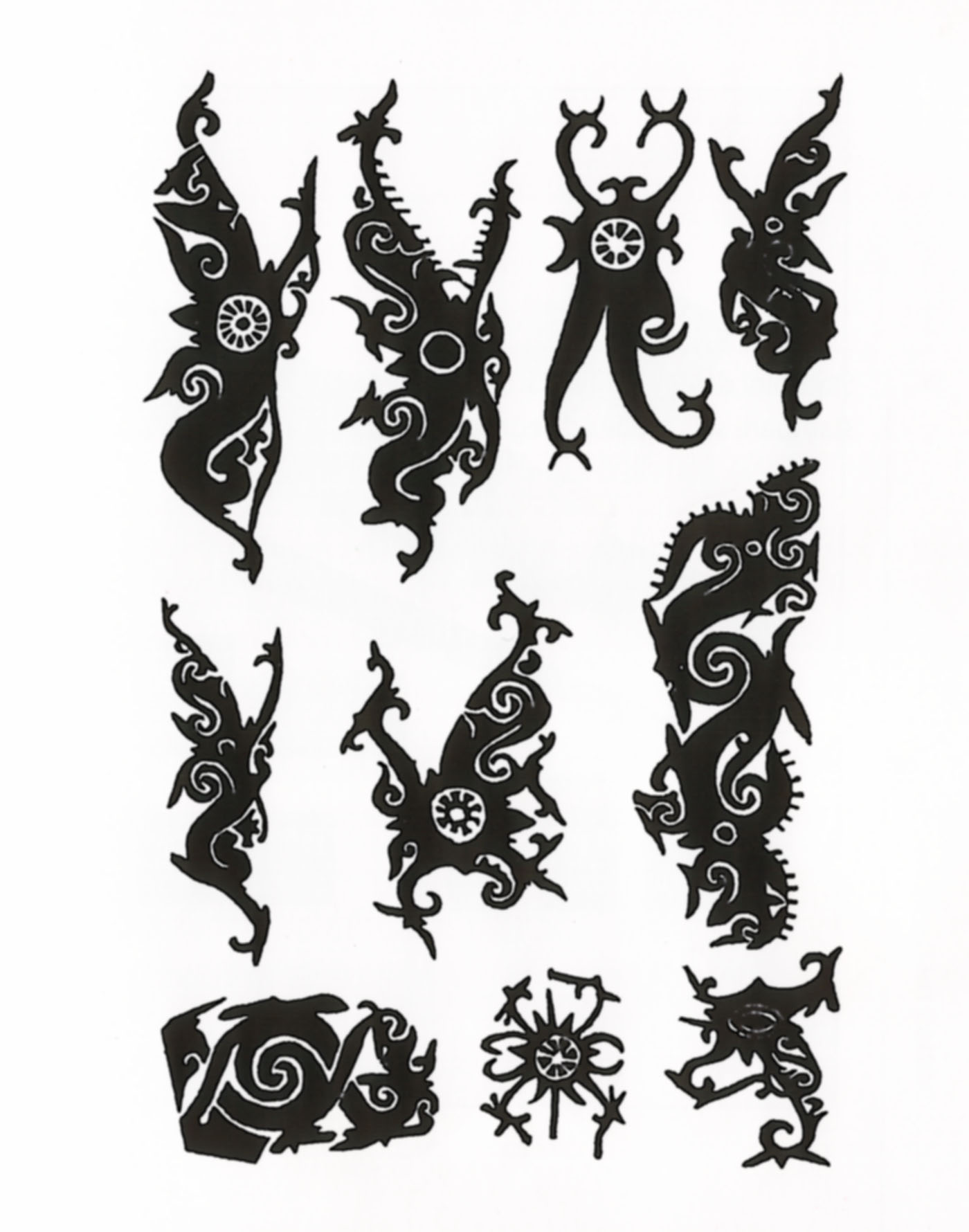 Dragon tattoo designs of Borneo native