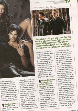 The Vampire Diaries su Entertainment Weekly