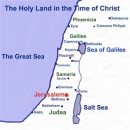 Mappa della Terra Santa: Israele e Palestina