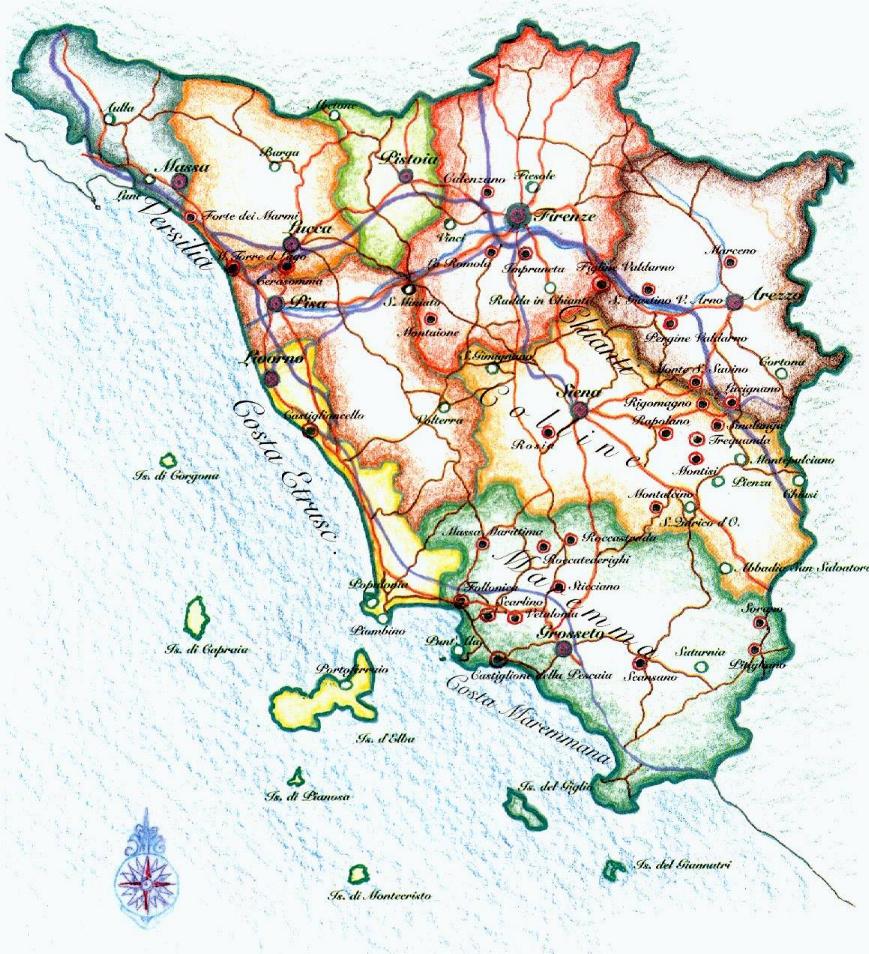 Map Tuscany