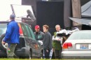 Kristen Stewart, Robert Pattinson e Taylor Lautner sul set di Eclipse