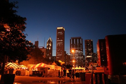 Chicago Blues Festival in notturna