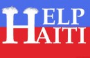 Una scritta che invoca aiuto per Haiti