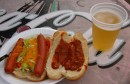 Hot dogs e birra