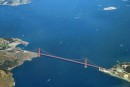 Il Golden Gate Bridge visto dall'alto