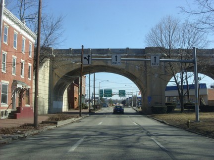 Una strada di Harrisburg