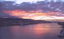 Willamette River al tramonto