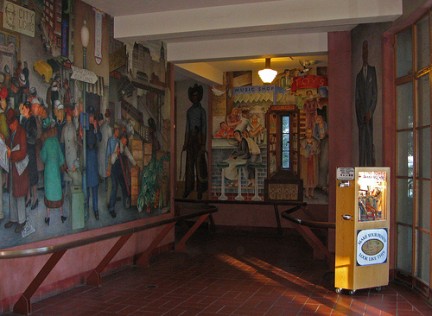 Murals sulle pareti della Coit tower