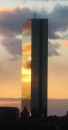 John Hancock Tower sotto le luci del tramonto